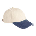 Natural-Vintage Denim - Front - Beechfield Unisex Adult Baseball Cap