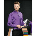 Rich Violet - Back - Premier Mens Premier Poplin Long-Sleeved Formal Shirt