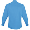 Sapphire - Back - Premier Mens Long Sleeve Formal Plain Work Poplin Shirt