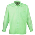 Aqua - Front - Premier Mens Premier Poplin Long-Sleeved Formal Shirt