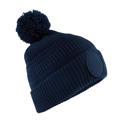 French Navy - Front - Beechfield Patch Beanie