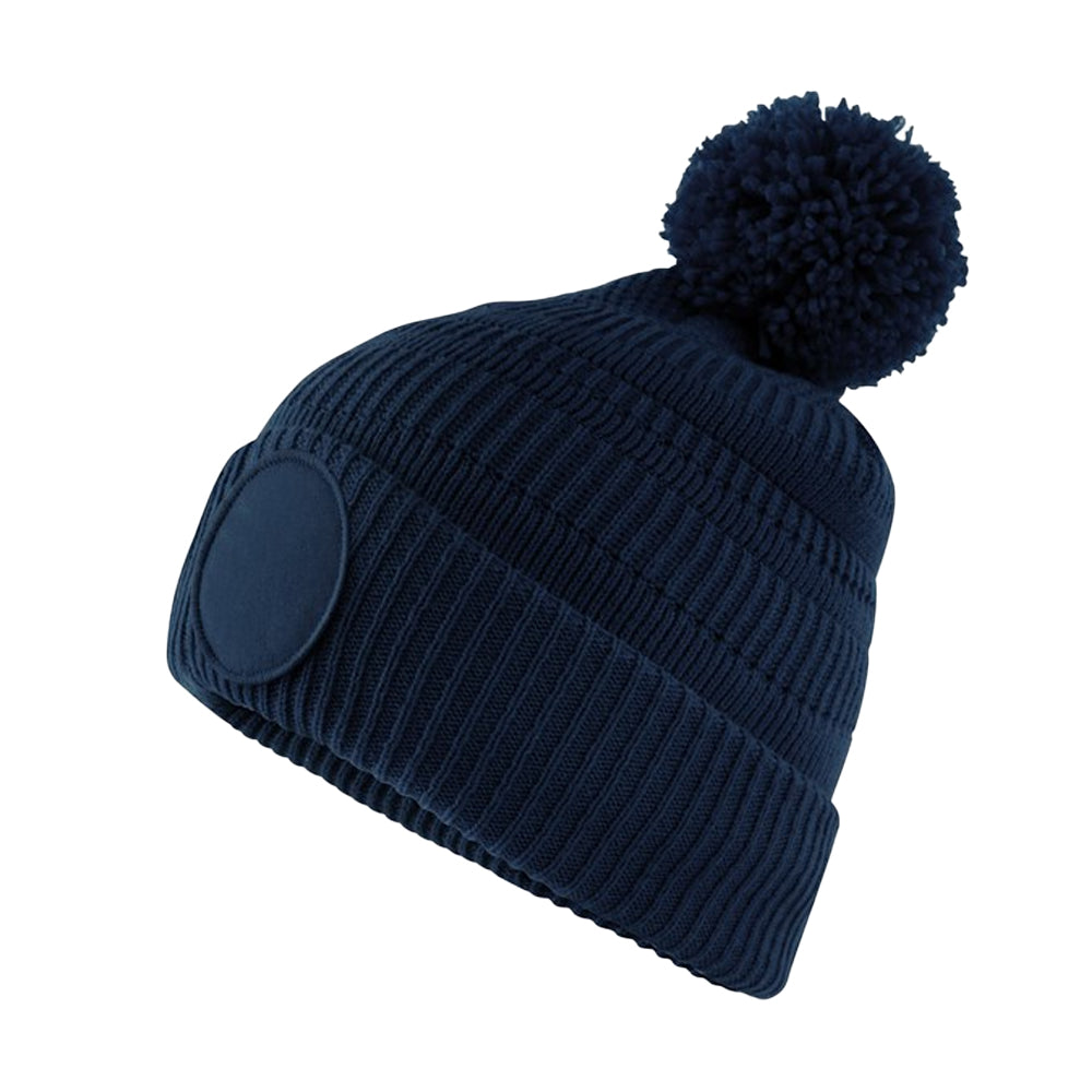 French Navy - Back - Beechfield Patch Beanie