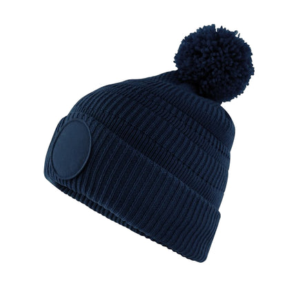 French Navy - Back - Beechfield Patch Beanie
