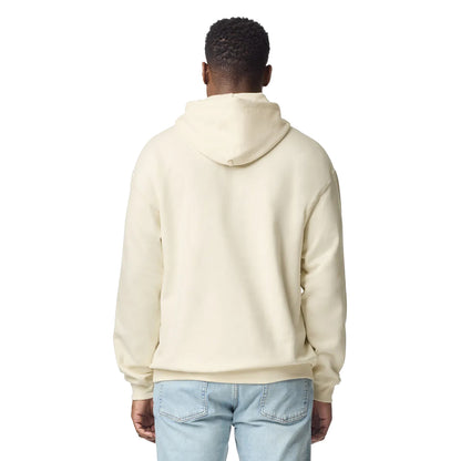 Off White - Back - Gildan Unisex Adult Midweight Hoodie