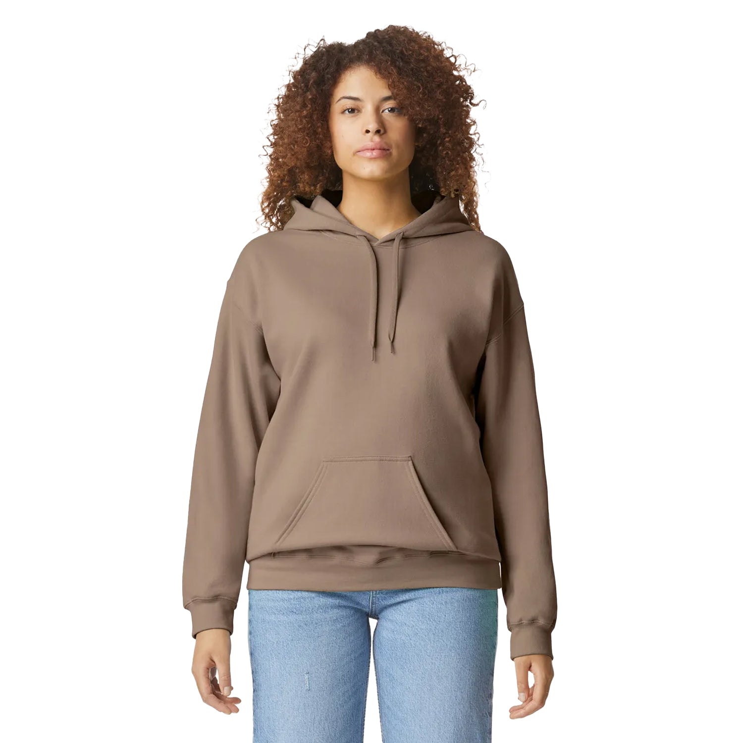 Brown Savana - Side - Gildan Unisex Adult Midweight Hoodie