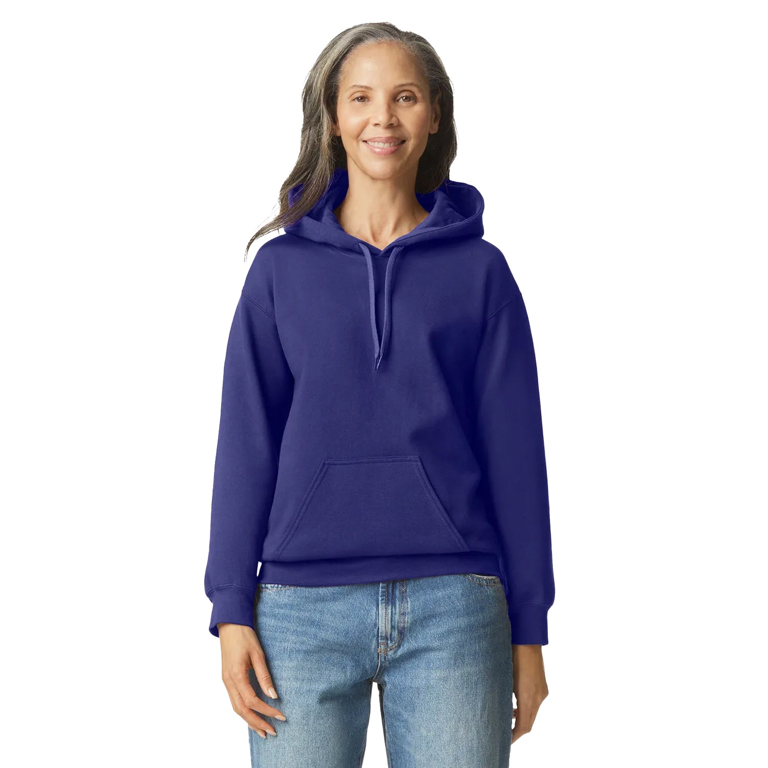Cobalt - Side - Gildan Unisex Adult Midweight Hoodie