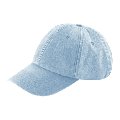 Vintage Light Blue - Back - Beechfield Childrens-Kids Vintage Low Profile Baseball Cap
