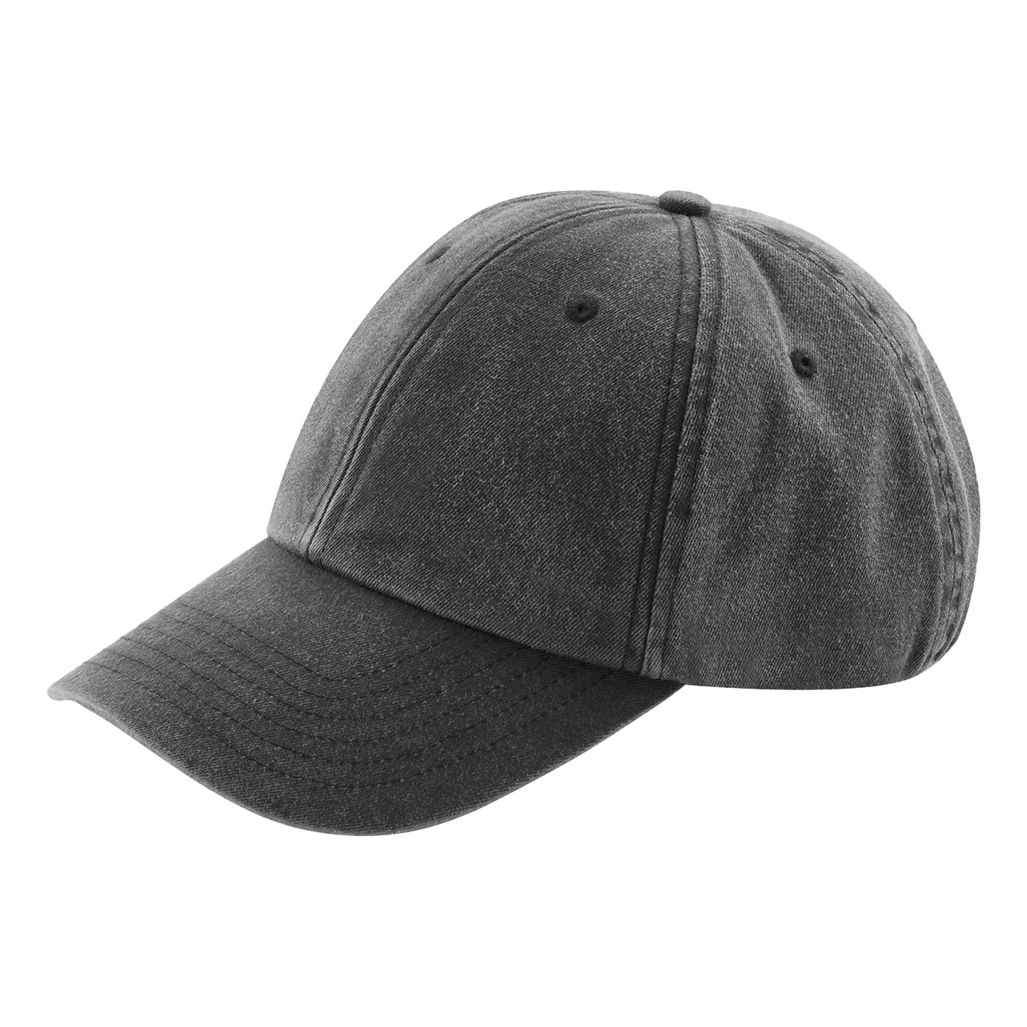 Vintage Black - Back - Beechfield Childrens-Kids Vintage Low Profile Baseball Cap