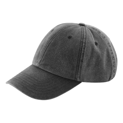 Vintage Black - Back - Beechfield Childrens-Kids Vintage Low Profile Baseball Cap