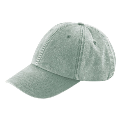Vintage Sage Green - Back - Beechfield Childrens-Kids Vintage Low Profile Baseball Cap