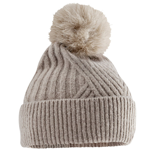 Natural Stone - Front - Beechfield Snow Luxe Beanie