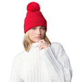 Classic Red - Back - Beechfield Snow Luxe Beanie