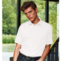 White - Back - Premier Mens Short Sleeve Formal Poplin Plain Work Shirt