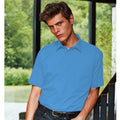 Sapphire - Back - Premier Mens Short Sleeve Formal Poplin Plain Work Shirt
