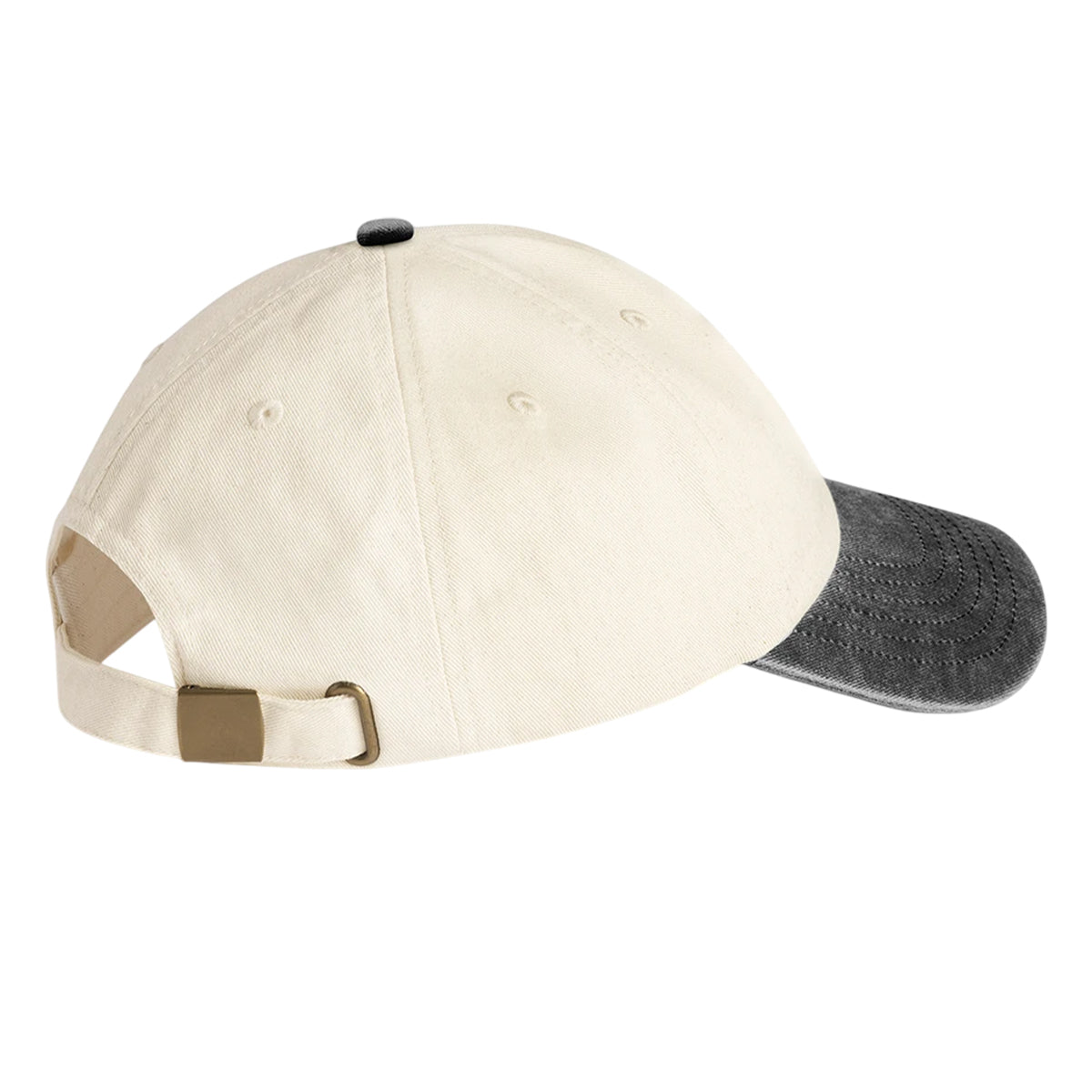 Natural-Vintage Black - Back - Beechfield Unisex Adult Contrast Baseball Cap