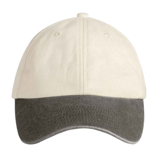 Natural-Vintage Brown - Front - Beechfield Unisex Adult Contrast Baseball Cap