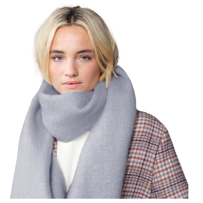 Heather Grey - Back - Beechfield Fluffy Scarf
