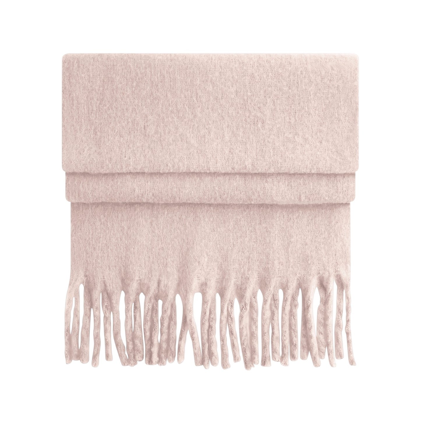 Blush Pink - Front - Beechfield Fluffy Scarf