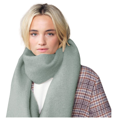 Dusty Green - Back - Beechfield Fluffy Scarf