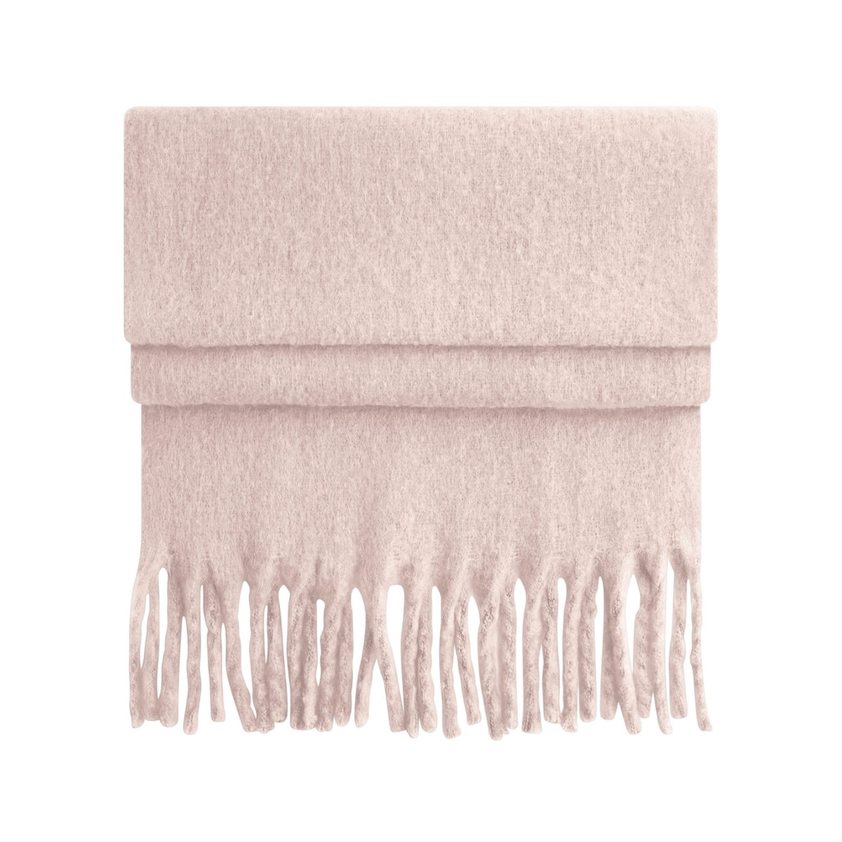 Blush Pink - Front - Beechfield Fluffy Scarf