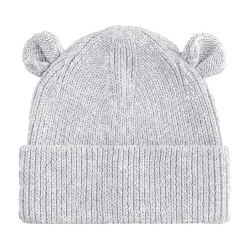 Cloud Grey - Front - Beechfield Baby Bear Organic Beanie