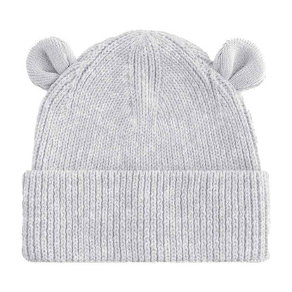 Cloud Grey - Front - Beechfield Baby Bear Organic Beanie