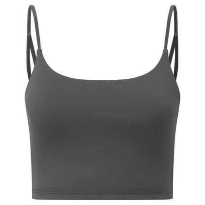 Charcoal - Front - TriDri Womens-Ladies Recycled Sports Bra