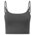 Charcoal - Front - TriDri Womens-Ladies Recycled Sports Bra