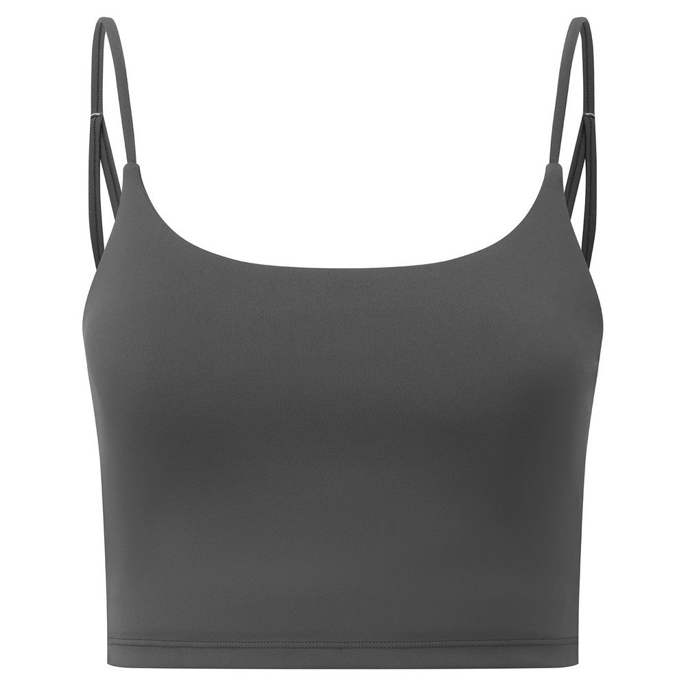 Charcoal - Front - TriDri Womens-Ladies Recycled Sports Bra