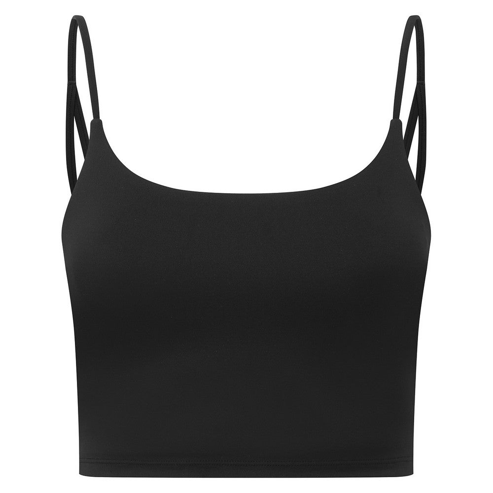 Black - Front - TriDri Womens-Ladies Recycled Sports Bra