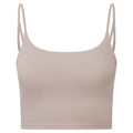 Stone - Front - TriDri Womens-Ladies Recycled Sports Bra