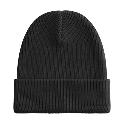 Black - Back - Beechfield Unisex Adult Original Organic Cotton Cuffed Beanie