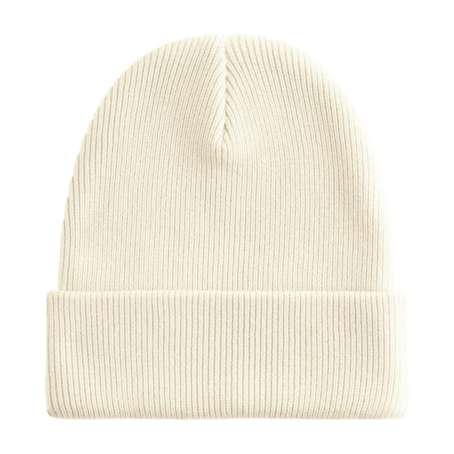 Off White - Back - Beechfield Unisex Adult Original Organic Cotton Cuffed Beanie
