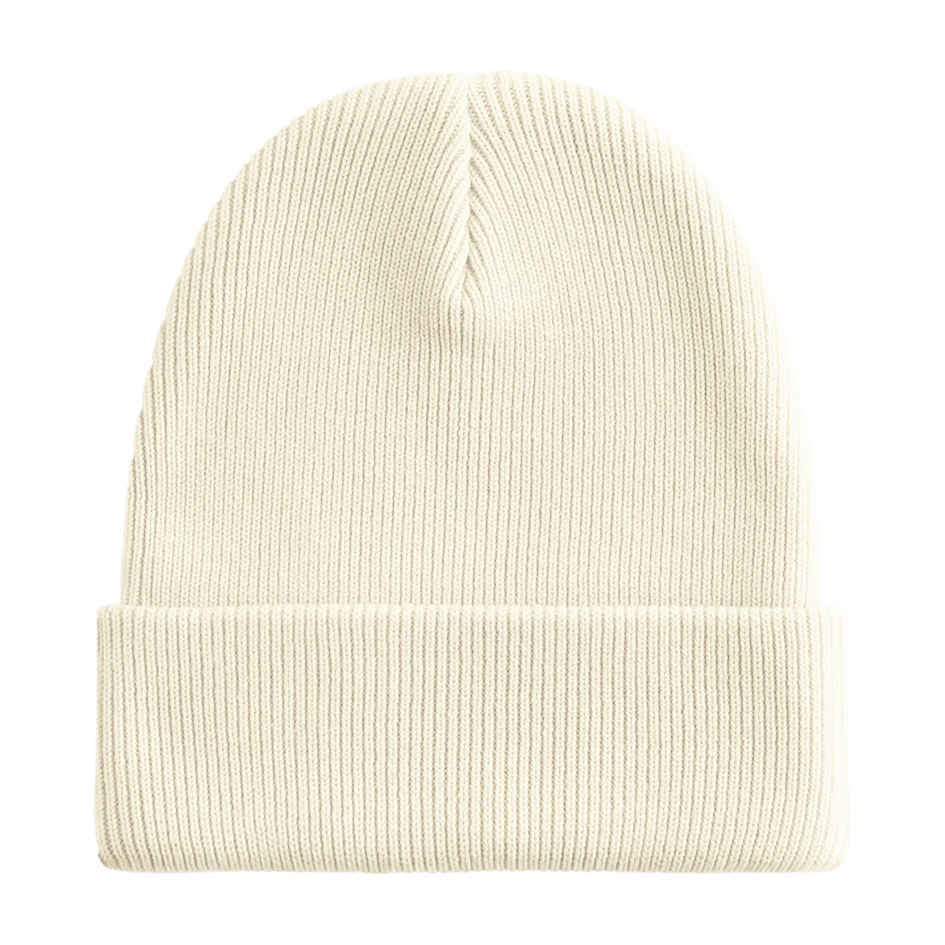 Off White - Back - Beechfield Unisex Adult Original Organic Cotton Cuffed Beanie