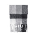 Grey - Front - Beechfield Unisex Adult Checked Fluffy Scarf