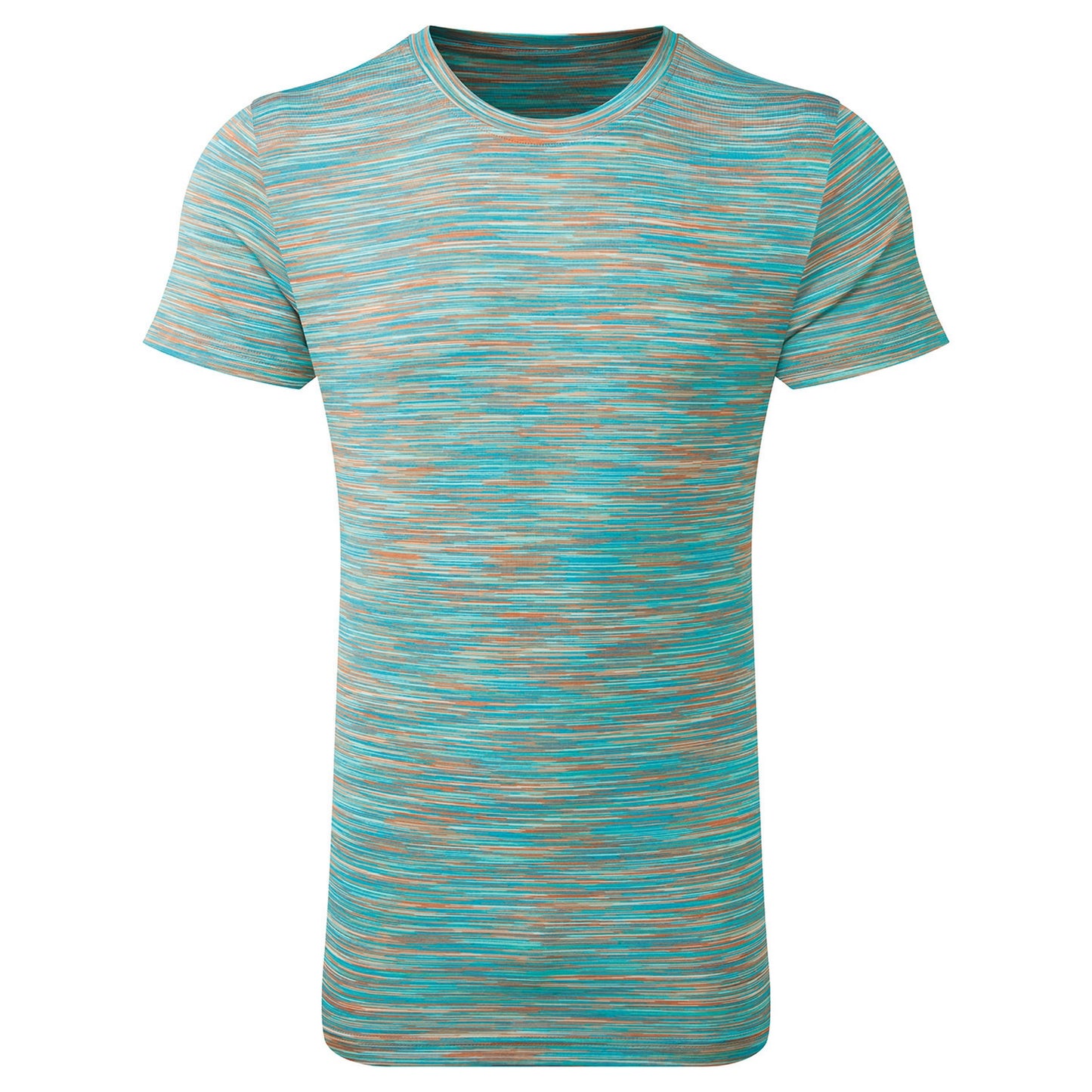 Orange-Mint - Front - TriDri Unisex Adult Space Dye Performance T-Shirt