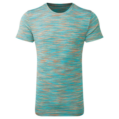 Orange-Mint - Front - TriDri Unisex Adult Space Dye Performance T-Shirt