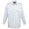 Light Blue - Front - Premier Mens Long Sleeve Pilot Plain Work Shirt