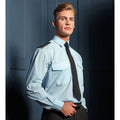 Light Blue - Back - Premier Mens Long Sleeve Pilot Plain Work Shirt