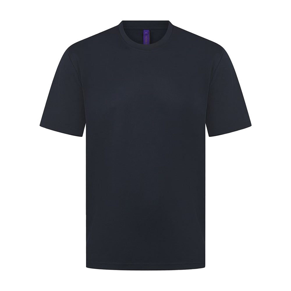 Navy - Front - Henbury Unisex Adult CoolPlus Moisture Wicking T-Shirt