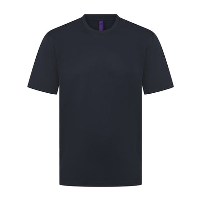 Navy - Front - Henbury Unisex Adult CoolPlus Moisture Wicking T-Shirt