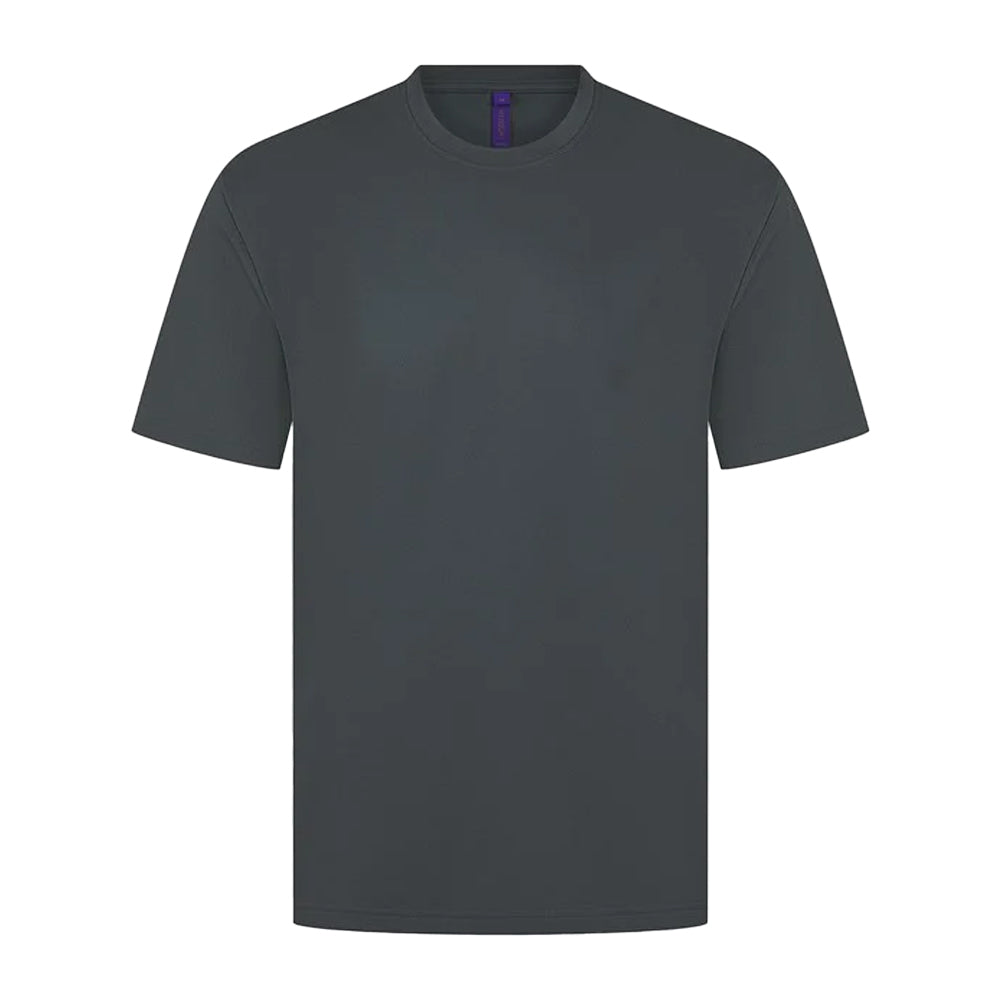 Charcoal - Front - Henbury Unisex Adult CoolPlus Moisture Wicking T-Shirt