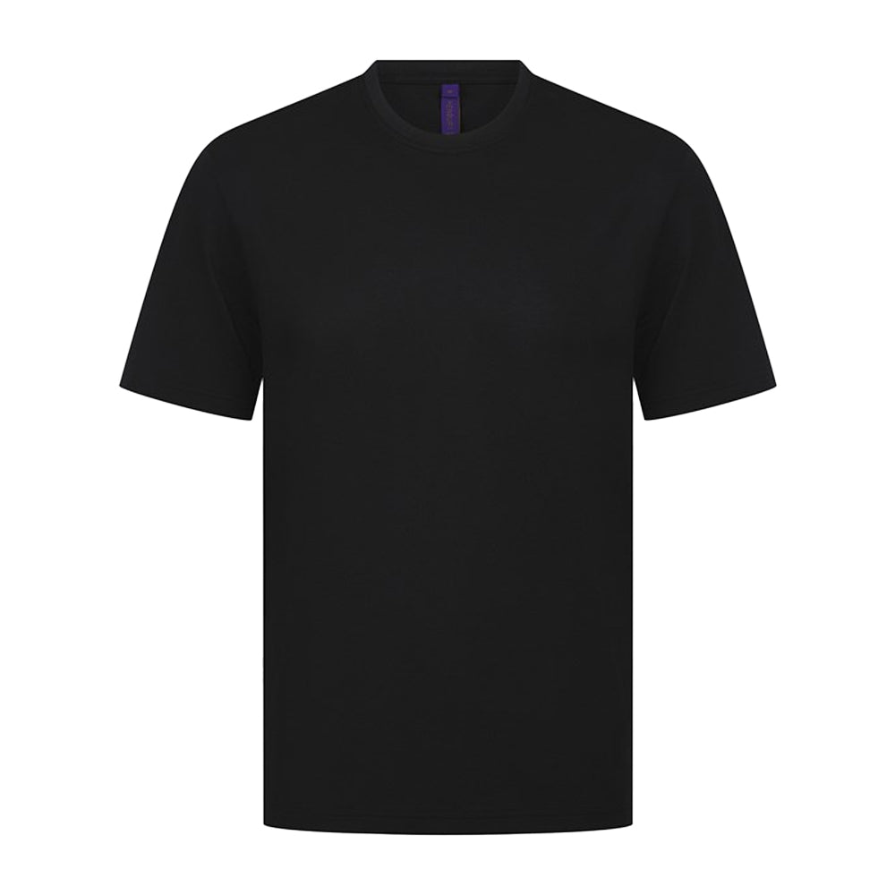 Black - Front - Henbury Unisex Adult CoolPlus Moisture Wicking T-Shirt