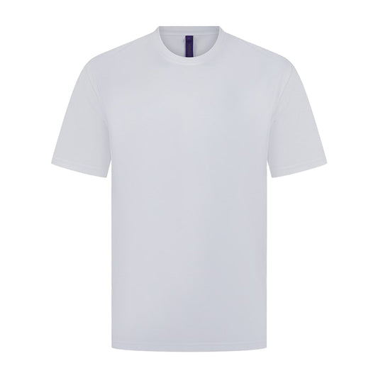 White - Front - Henbury Unisex Adult CoolPlus Moisture Wicking T-Shirt