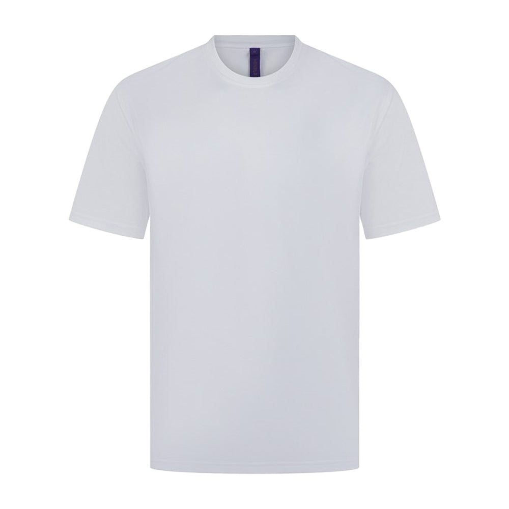 White - Front - Henbury Unisex Adult CoolPlus Moisture Wicking T-Shirt