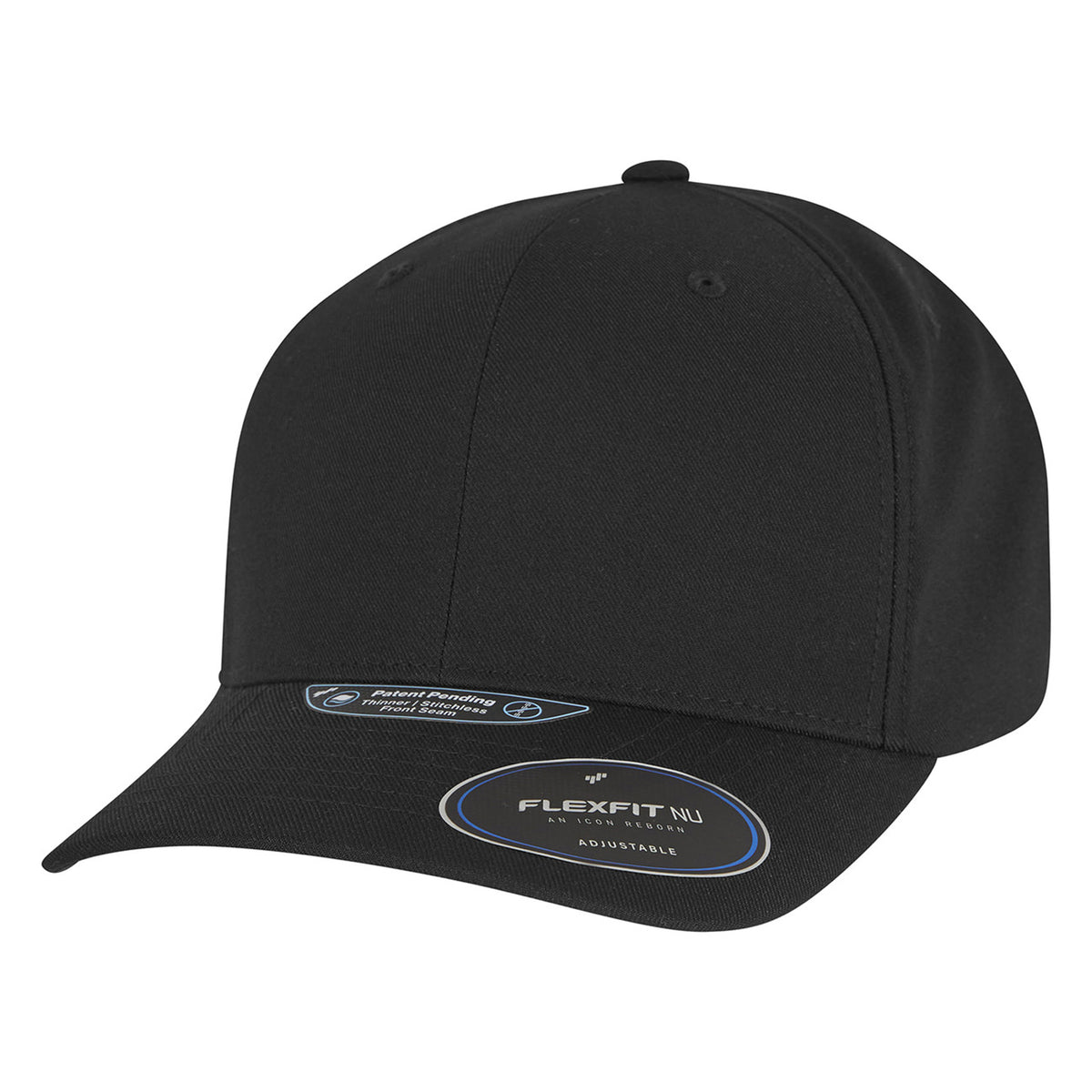 Black - Front - Flexfit Unisex Adult NU Snapback Baseball Cap