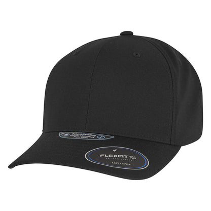 Black - Front - Flexfit Unisex Adult NU Snapback Baseball Cap