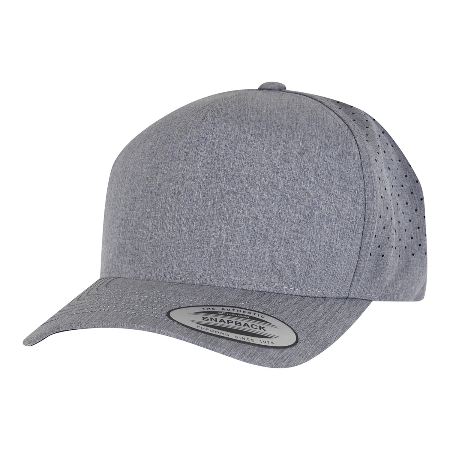 Heather Grey - Front - Flexfit Unisex Adult 5 Panel Baseball Cap