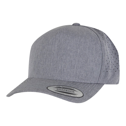 Heather Grey - Front - Flexfit Unisex Adult 5 Panel Baseball Cap