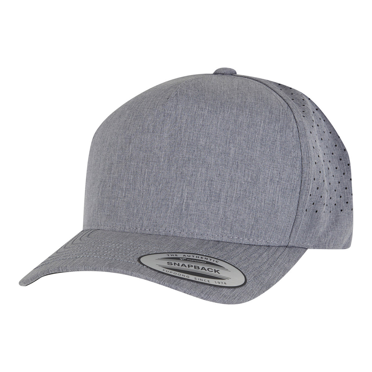Heather Grey - Front - Flexfit Unisex Adult 5 Panel Baseball Cap